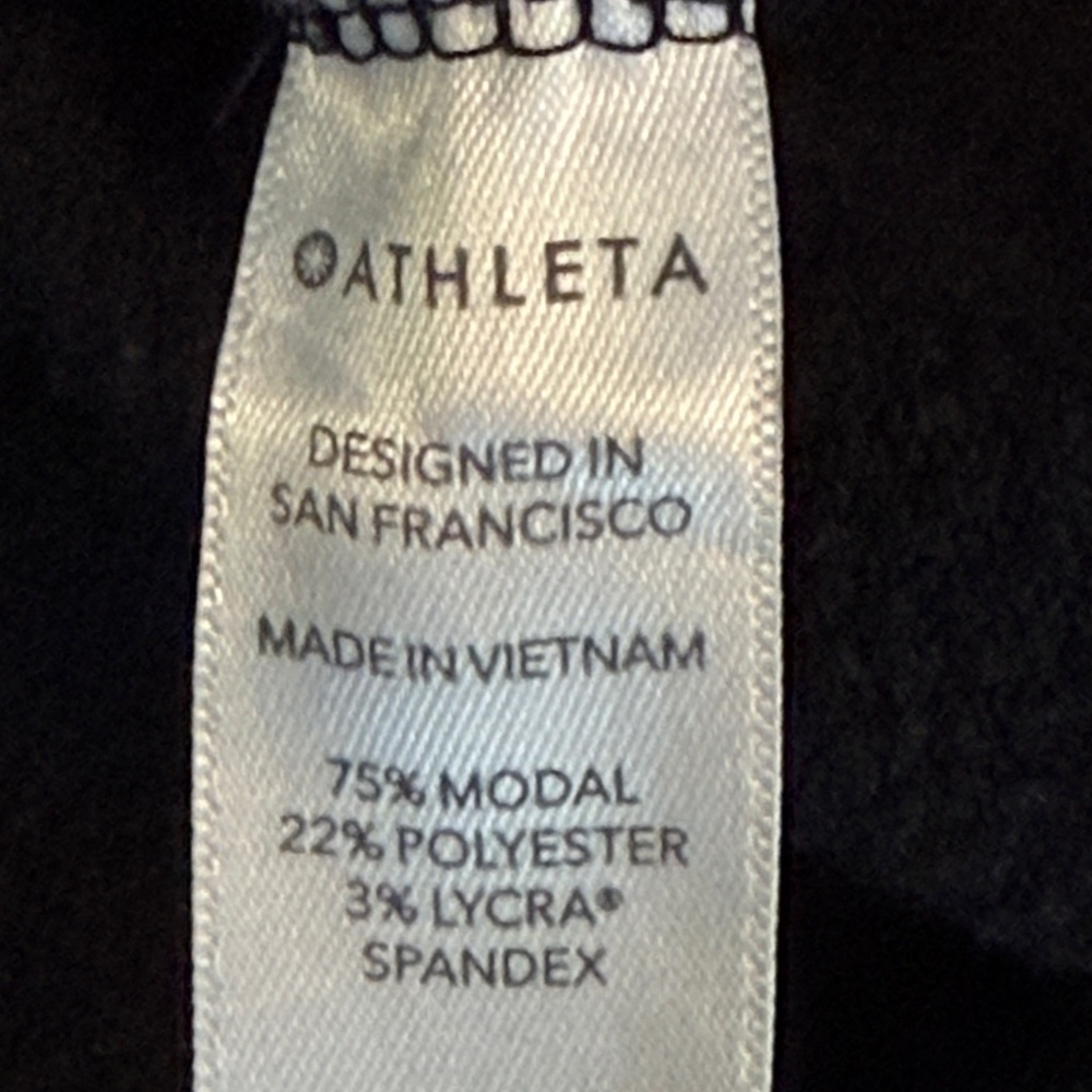 Athleta Black Hoodie Wrap Sweatshirt Size XL - Picture 7 of 7